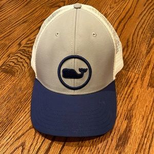 Vineyard vines hat gray and blue Snap back Tucker Hat